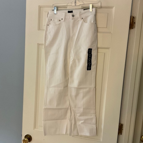 J.Crew Curvy mid-rise flare crop jean in signature stretch White Denim 26 NWT - Picture 5 of 12